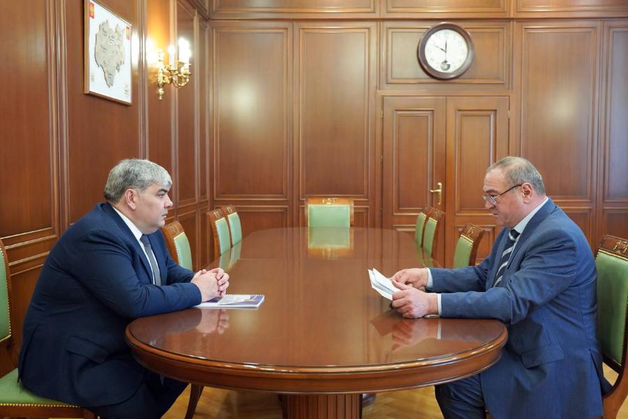 Казбек Коков встретился с Уполномоченным по защите прав предпринимателей в КБР Юрием Афасижевым